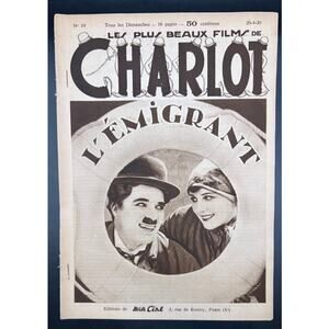 RARE 1930 Mon Cine Charlie Chaplin Magazine The Immigrant Charles Chaplin Films